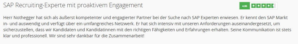 Bewertung SAP