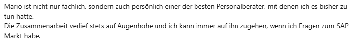 Bewertung SAP