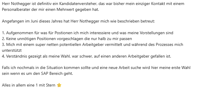 Bewertung SAP